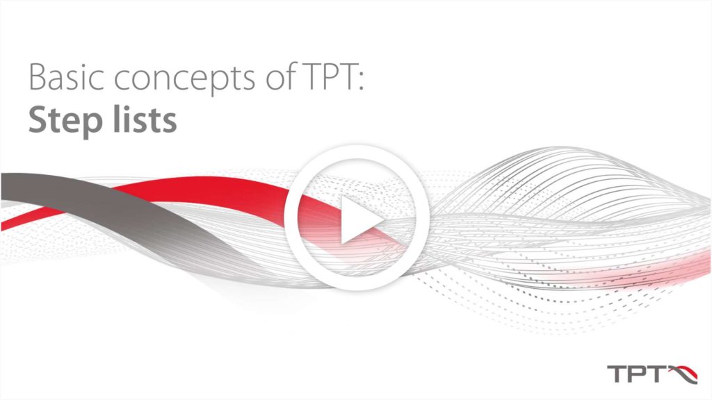 Video TPT Step Lists